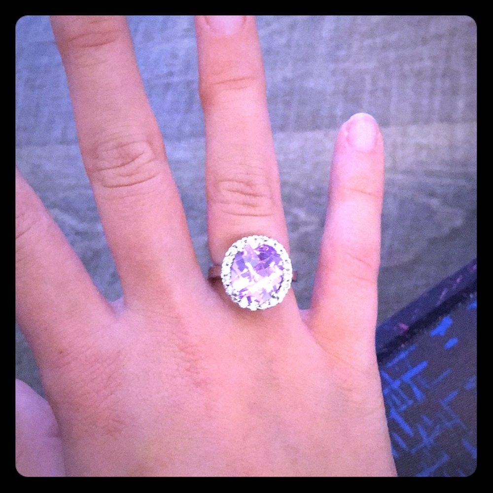 Sterling silver purple ring